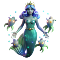 wonderful rustic Enchanted Mermaid 3D Render genuine png