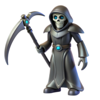 extraordinary artistic Grim Reaper 3D Render premium png