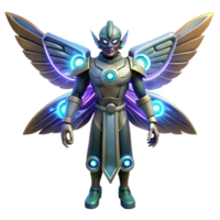 magnificent minimalist 3D Render of a Futuristic Angel 4K png