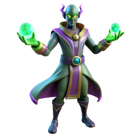 extraordinary modern 3D Render Green Wizard, Magic, Fantasy high resolution png
