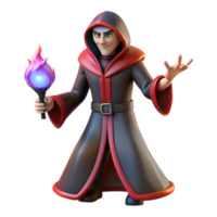 magnificent modern 3D Render Wizard Fantasy Character Illustration high quality png