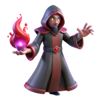 stunning abstract 3D Render Dark Wizard, Magic, Fantasy authentic png