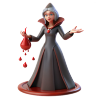 elegante rústico 3d render do uma fantasia rainha figura exclusivo png