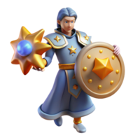 stunning rustic 3D Render Star Wizard high resolution png