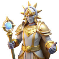 beautiful rustic 3D Render Sun God Illustration 4K png