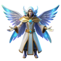 wonderful creative Angelic 3D Render, Celestial Being authentic png