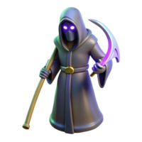 beautiful creative Grim Reaper 3D Render detailed png