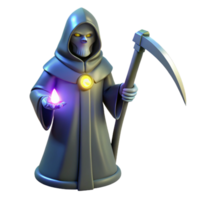 stunning traditional Grim Reaper 3D Render professional png