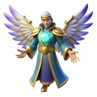 extraordinary creative Angelic 3D Render Celestial Being genuine png