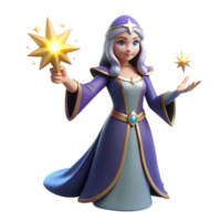 elegant abstract 3D Render of a Fantasy Mage professional png