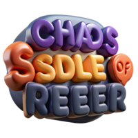 elegant minimalist 3D Render Colorful Word Art authentic png