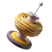 impressive rustic Abstract 3D Render Yellow Twisted Threads high resolution png