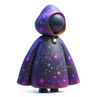 magnificent abstract 3D Render of a Cosmic Wizard authentic png