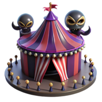 beautiful modern Spooky Carnival 3D Render exclusive png