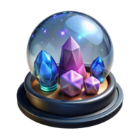 magnificent artistic 3D Render of Crystal Snow Globe authentic png