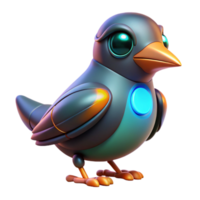 beautiful rustic 3D Render Robotic Bird Illustration high resolution png