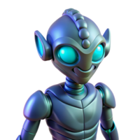 serene abstract Friendly Robot 3D Render exclusive png