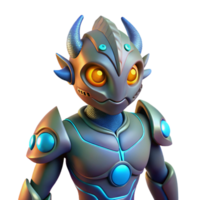 wonderful minimalist 3D Render of Futuristic Robot high quality png