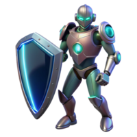magnificent minimalist 3D Render of a Robot Knight high quality png