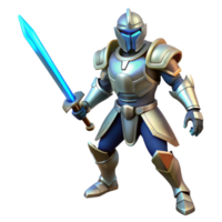elegant modern 3D Render Knight Fantasy Figure high resolution png