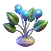 impressive rustic Glowing Plant 3D Render professional png