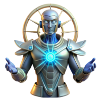 impressive artistic 3D Render of a Futuristic Robot authentic png