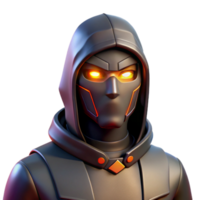beautiful creative 3D Render Mysterious Hooded Figure detailed png