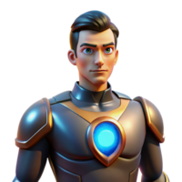 beautiful minimalist 3D Render of a Futuristic Knight high quality png