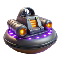 wonderful rustic Futuristic Hovercraft 3D Render genuine png