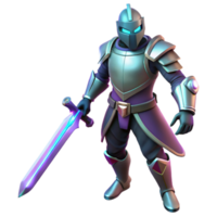 impressive modern Fantasy Knight 3D Render high quality png