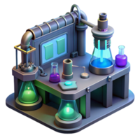 serene traditional 3D Render of a Science Lab Setup 4K png