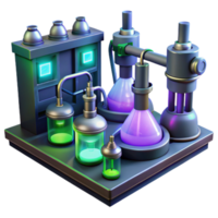 impressive artistic 3D Render of a Science Lab Setup professional png
