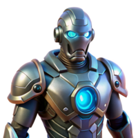 magnificent modern Metallic Robot 3D Render genuine png