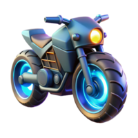 elegant traditional Futuristic Motorcycle 3D Render original png