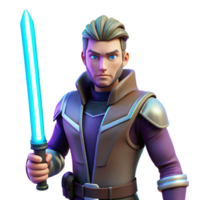 stunning abstract 3D Render of a Fantasy Knight professional png