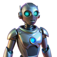 beautiful abstract Friendly Robot 3D Render high resolution png