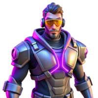 stunning traditional Futuristic 3D Render of a Cyborg genuine png