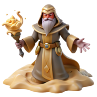 extraordinary abstract Wizard 3D Model Render high quality png