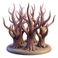 wonderful minimalist Abstract 3D Render Twisted Trees detailed png