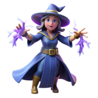impressive modern 3D Render of a Female Cartoon Witch genuine png