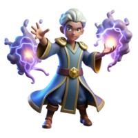 serene abstract Young Wizard 3D Render original png