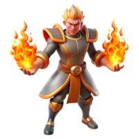magnificent abstract Fiery Mage 3D Render high resolution png
