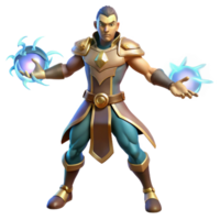 wonderful minimalist 3D Render of a Powerful Mage exclusive png