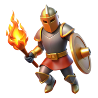 extraordinary abstract 3D Render of a Brave Knight original png