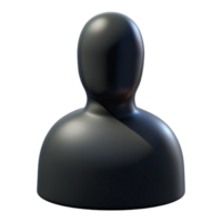 stunning modern Generic User Icon 3D Model of an Anonymous Avatar authentic png