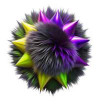 magnificent classic Abstract Fuzzy Orb with Spiky, Colorful Points high resolution png