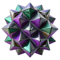 serene creative Abstract Metallic Geometric Sphere 3D Render authentic png
