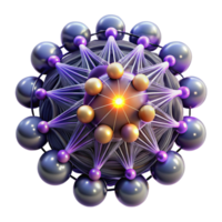 magnificent abstract Abstract Sphere Network 3D Render of Interconnected Nodes genuine png