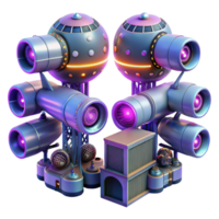 serene abstract Futuristic Engine Array Sci-Fi Power Generator premium png