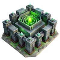 extraordinary artistic Ancient Stone Labyrinth with Glowing Core genuine png